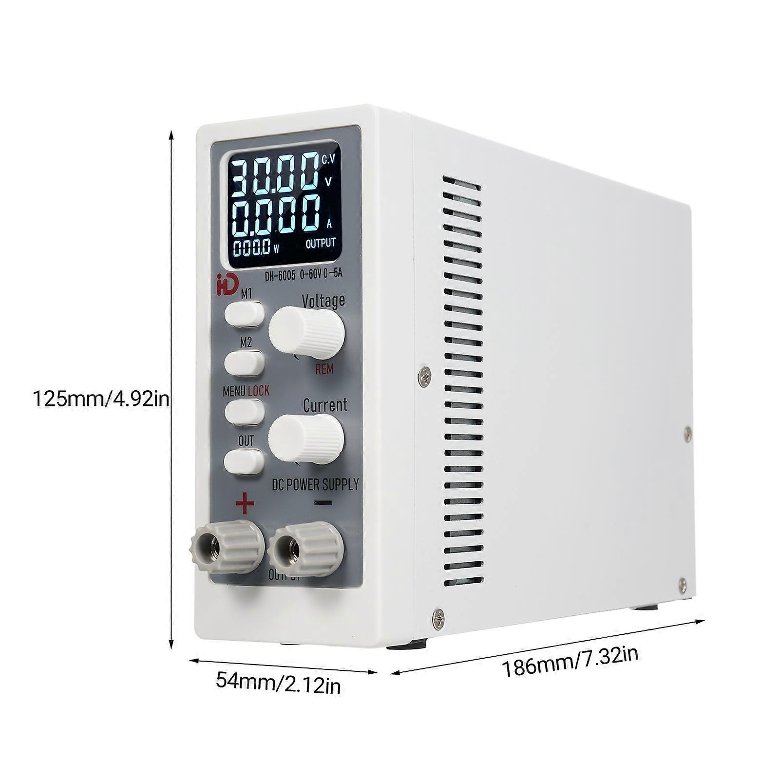 DH-6005 Programmable Variable DC 0-60V 0-5A 4-Digital LED Display Precision Adjustable Regulated Switching Power Supply with Encoder knob Adjustment