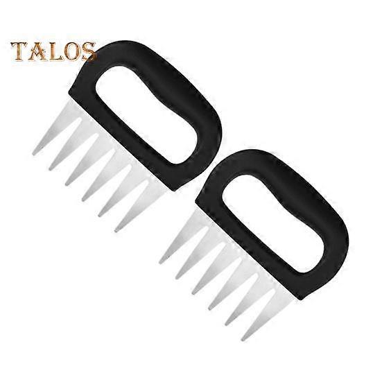1 Pair Stainless Steel Meat Shredder Claws 7-Claw Design Food Shredding Utensils for Faster Shredding Non-Slip Grip Rust-Resistant Pork Beef Poultry