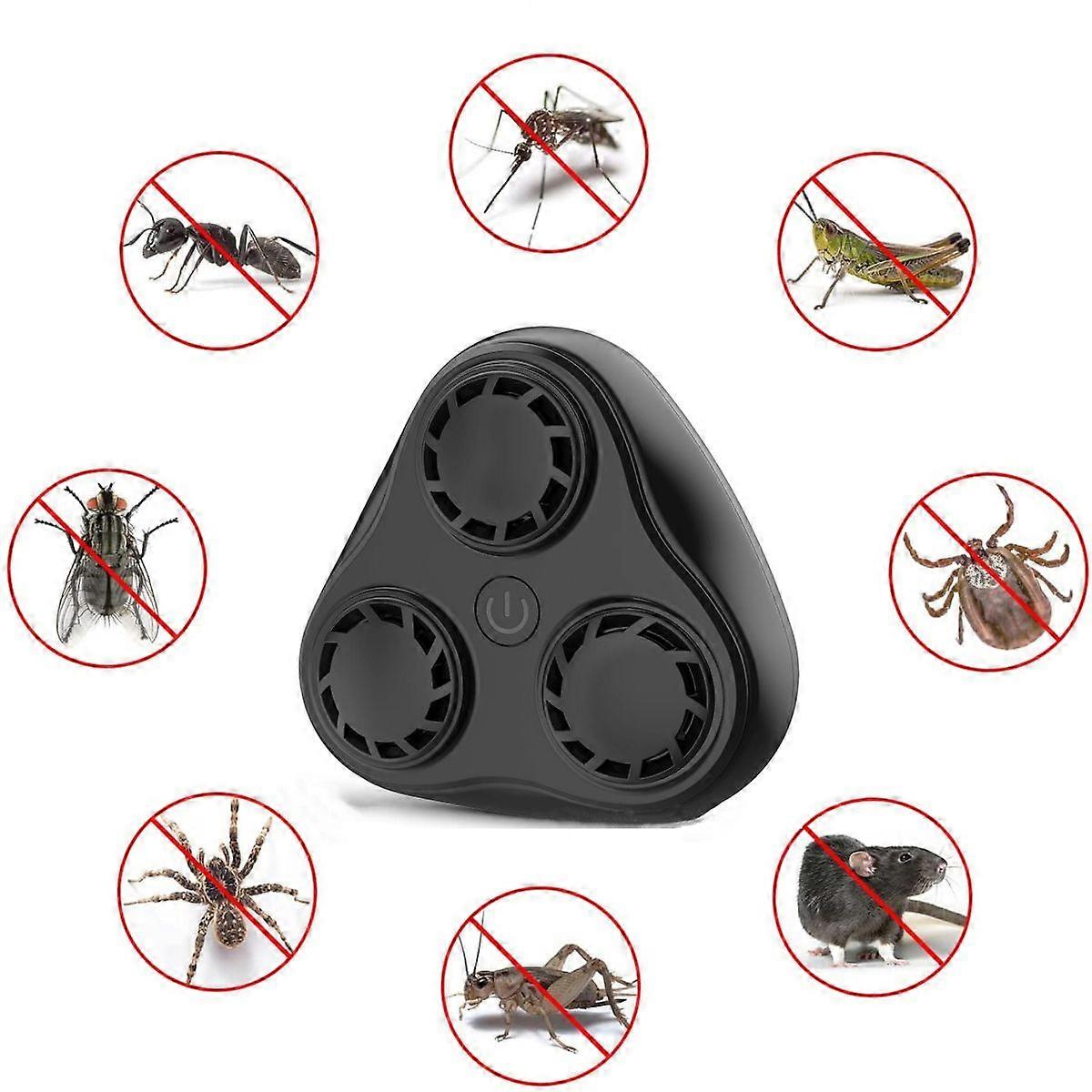 Pest Repeller With 3 Ultrasonic's Speaker, Electronic Plug-ins Mice Repellent Rodent Roach Spider Insect Repellent Indoor