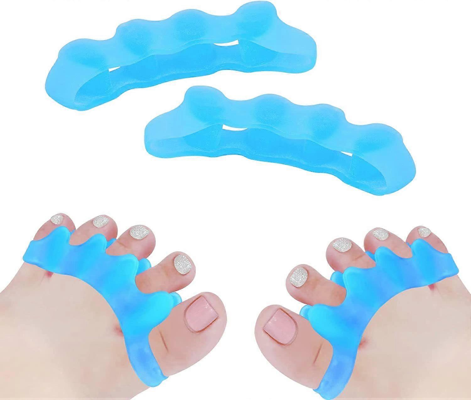 Toe Separator, Soft Gel Toe Spacers to Correct Toes, Toe Straighteners for Overlapping Toes, Hallux Valgus     -D