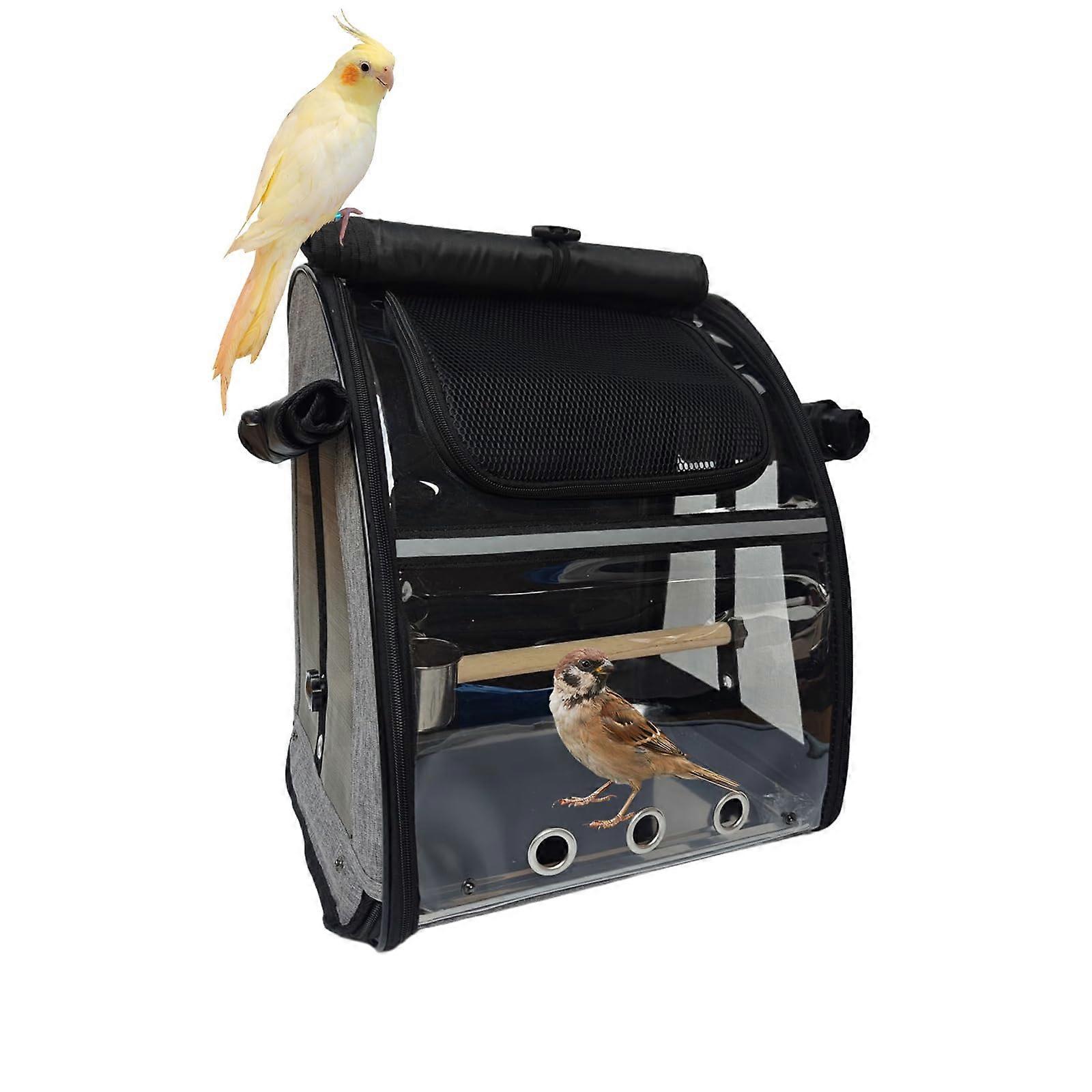 Bird Carrier Backpack Ideal Bird Travel Carrier for Parrot, Finch, Sparrow Bird Backpack with Cage