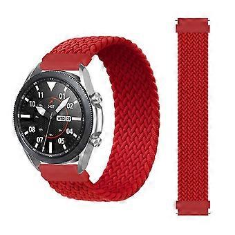 Til Samsung Galaxy Watch 3 45mm Justerbar Nylon Flettet Elasticitet Ur Rem, Størrelse: 165mm (Rainbow)
