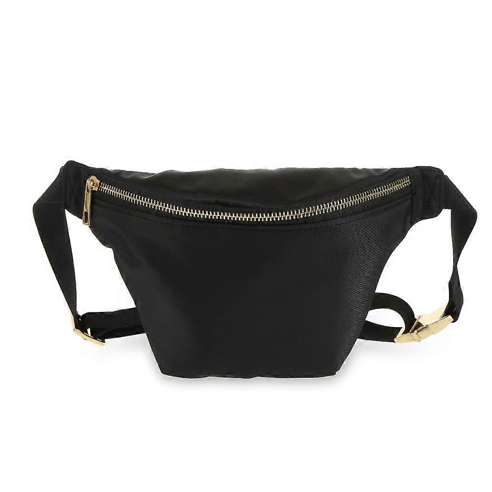 Adjustable Waist Pack Bag Water Resistant (Black)