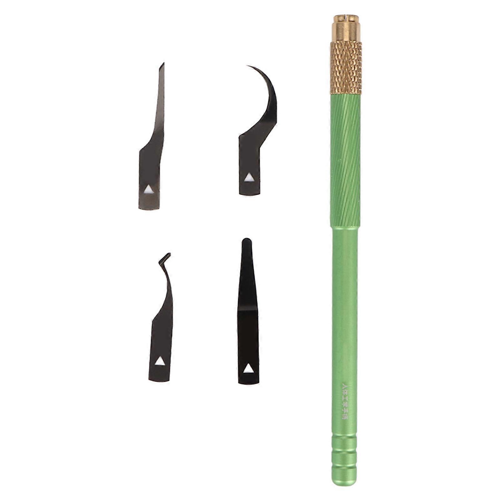 Knife Set 4 In 1 Motherboard IC Chip Degumming Spade Scraper Repair Tool for IOS Mobile Phone Green A