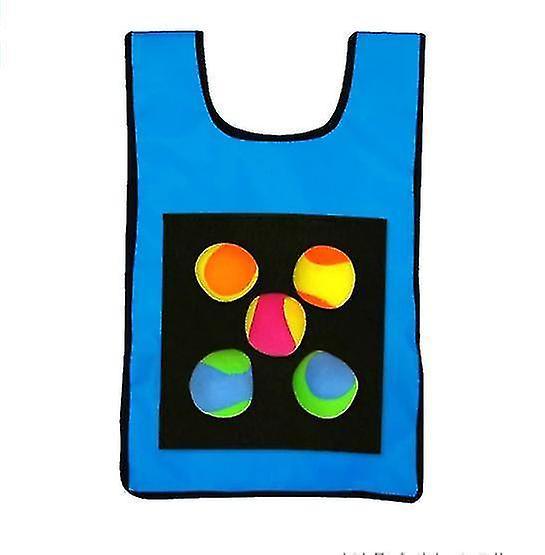 Children Sticky Jersey Vest 5 Pcs Sticky Throwing Ballsblue