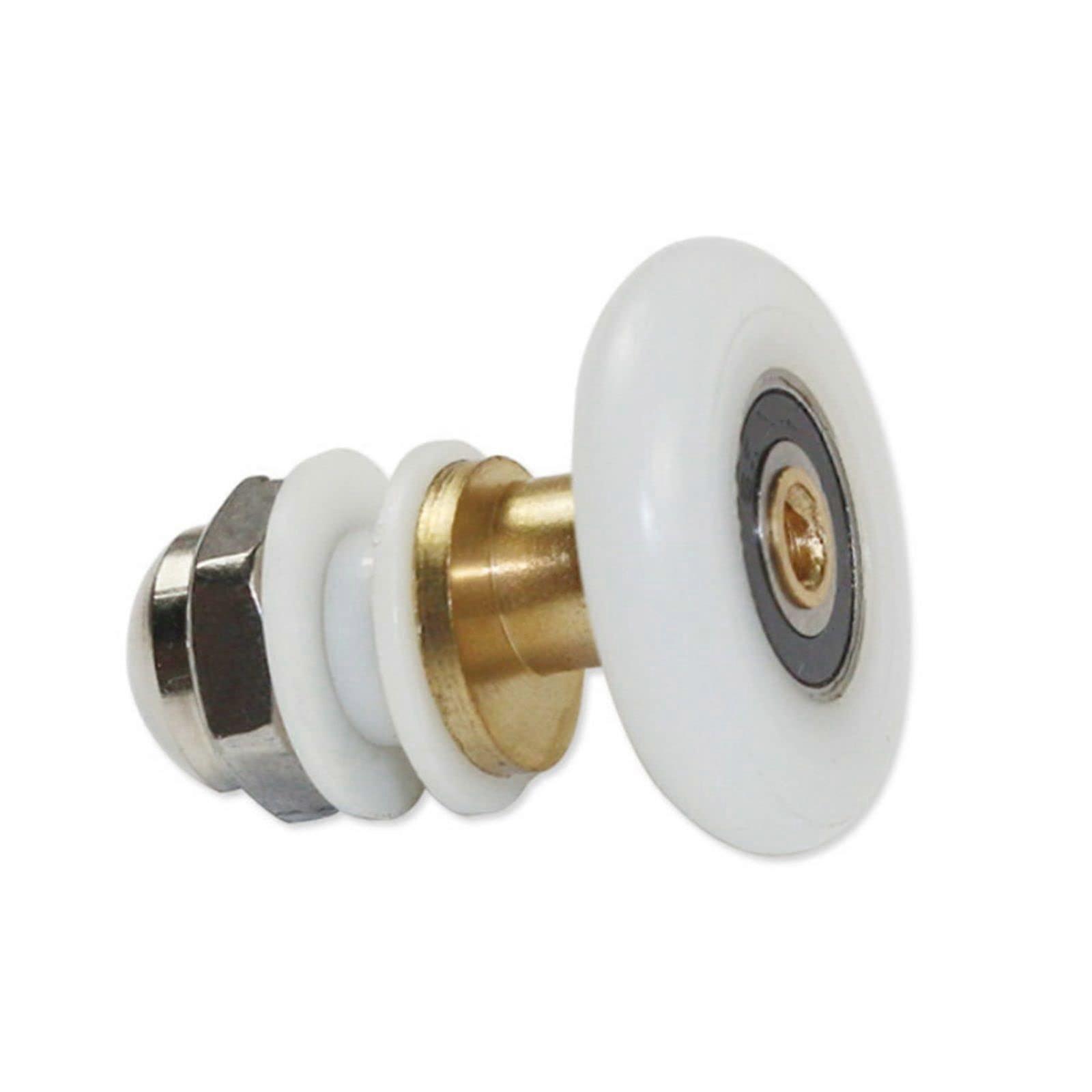 Shower Glass Sliding Door Roller Wheels 8PCS Eccentric Pulleys 19/23/25/27mm Diameter White Bathroom Cabinet Hardware