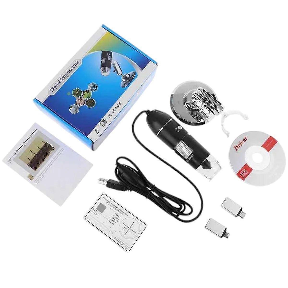 500X Usab Digital Microscope Camera Endoscope 8LED Magnifier Equipped with Typec Adapter