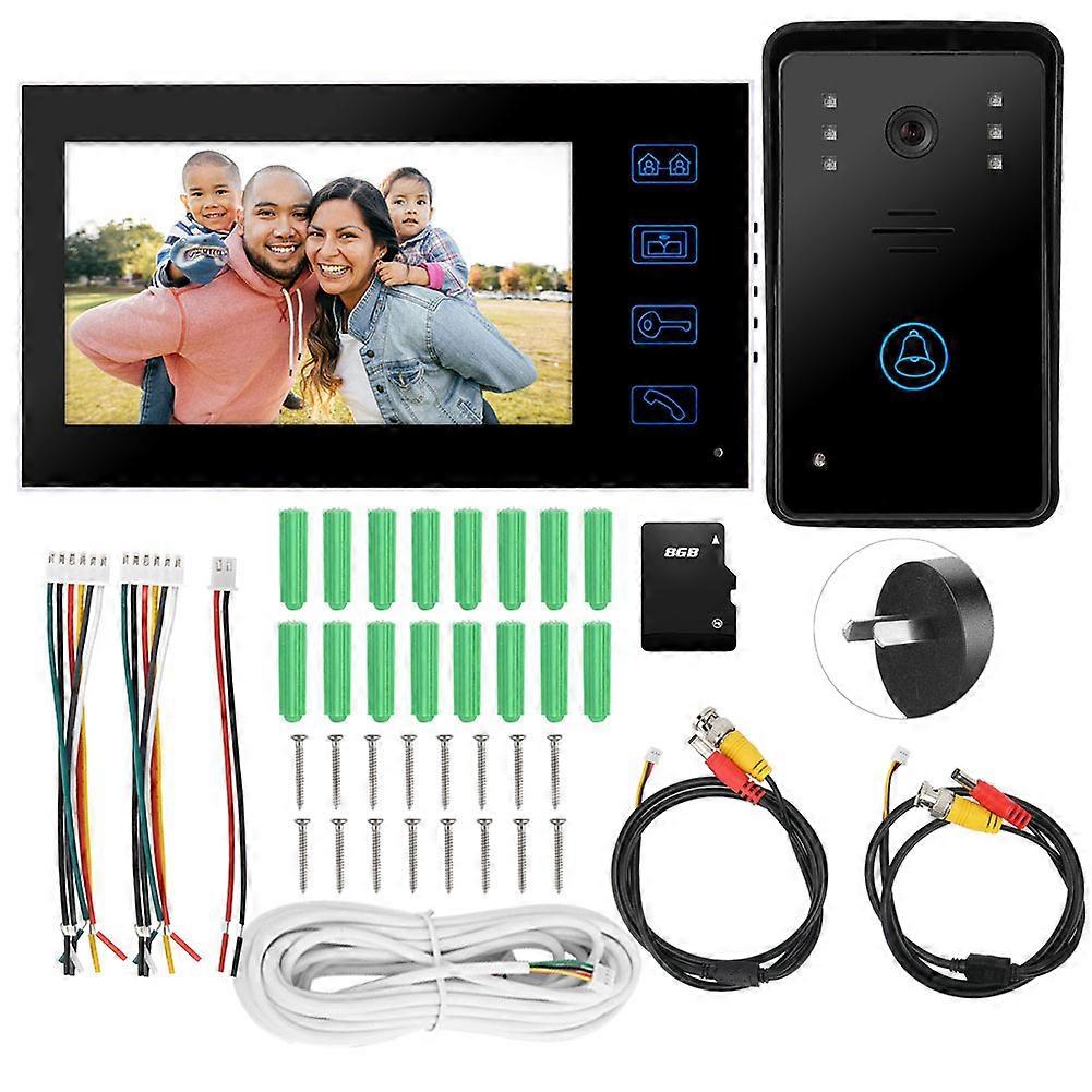7" Ultra-Thin Video Intercom Doorbell - Weatherproof, Auto Record, Easy Install