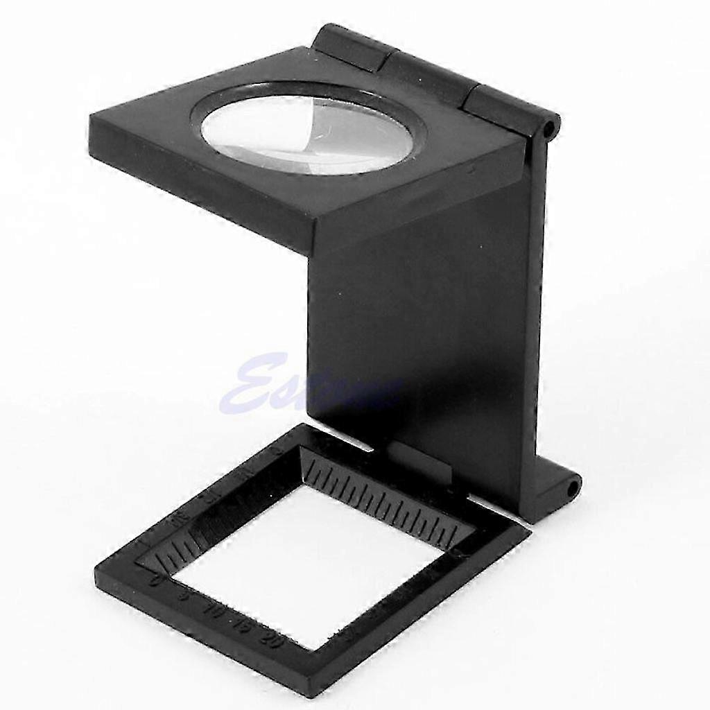 Lupa de mesa dobrável com escala de medição 10X para costura e trabalho em tecido