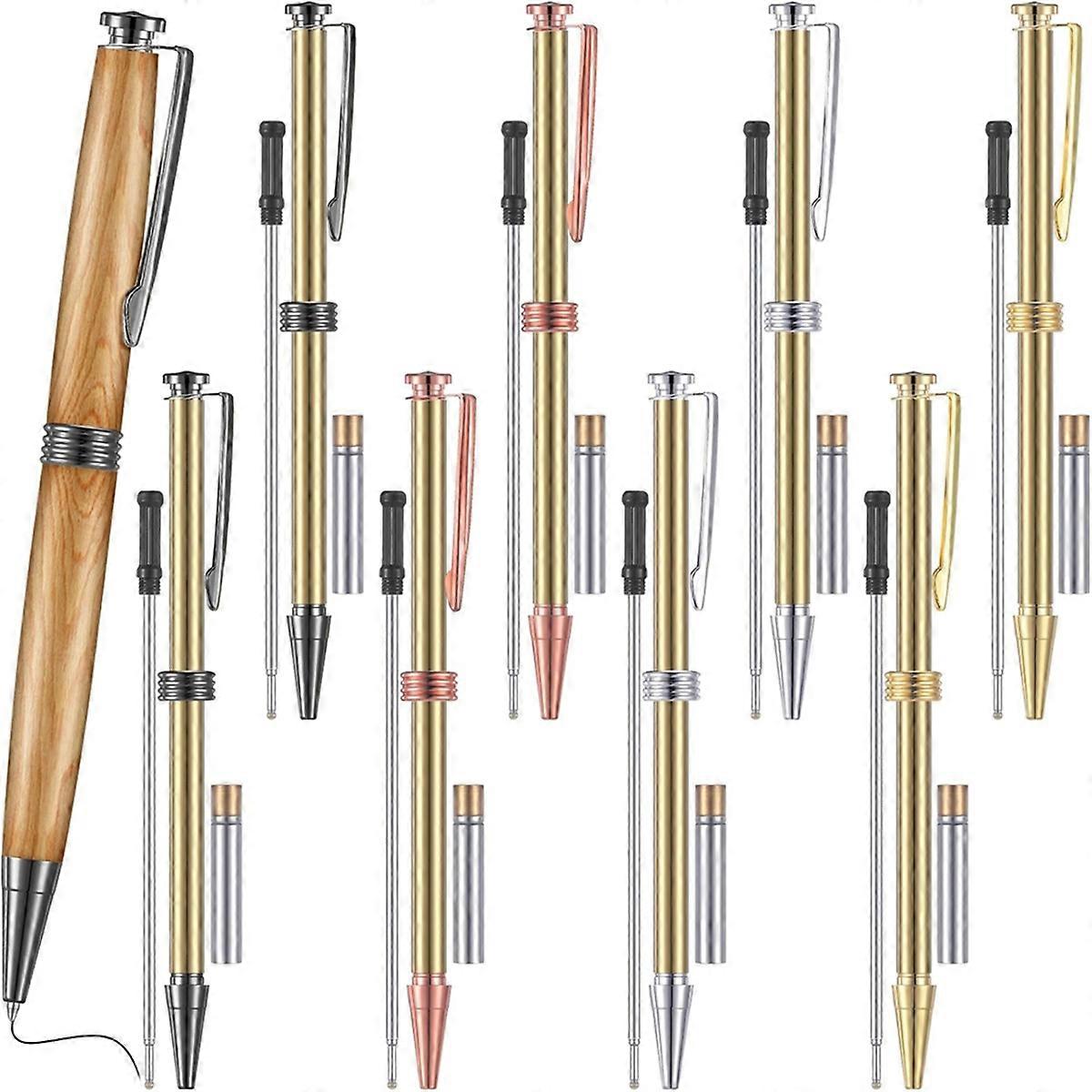 12pcs 7mm Trimline Twist Pen Slimline Twist Pen Kit with Replacement Lathe Turning Supplies for Wood