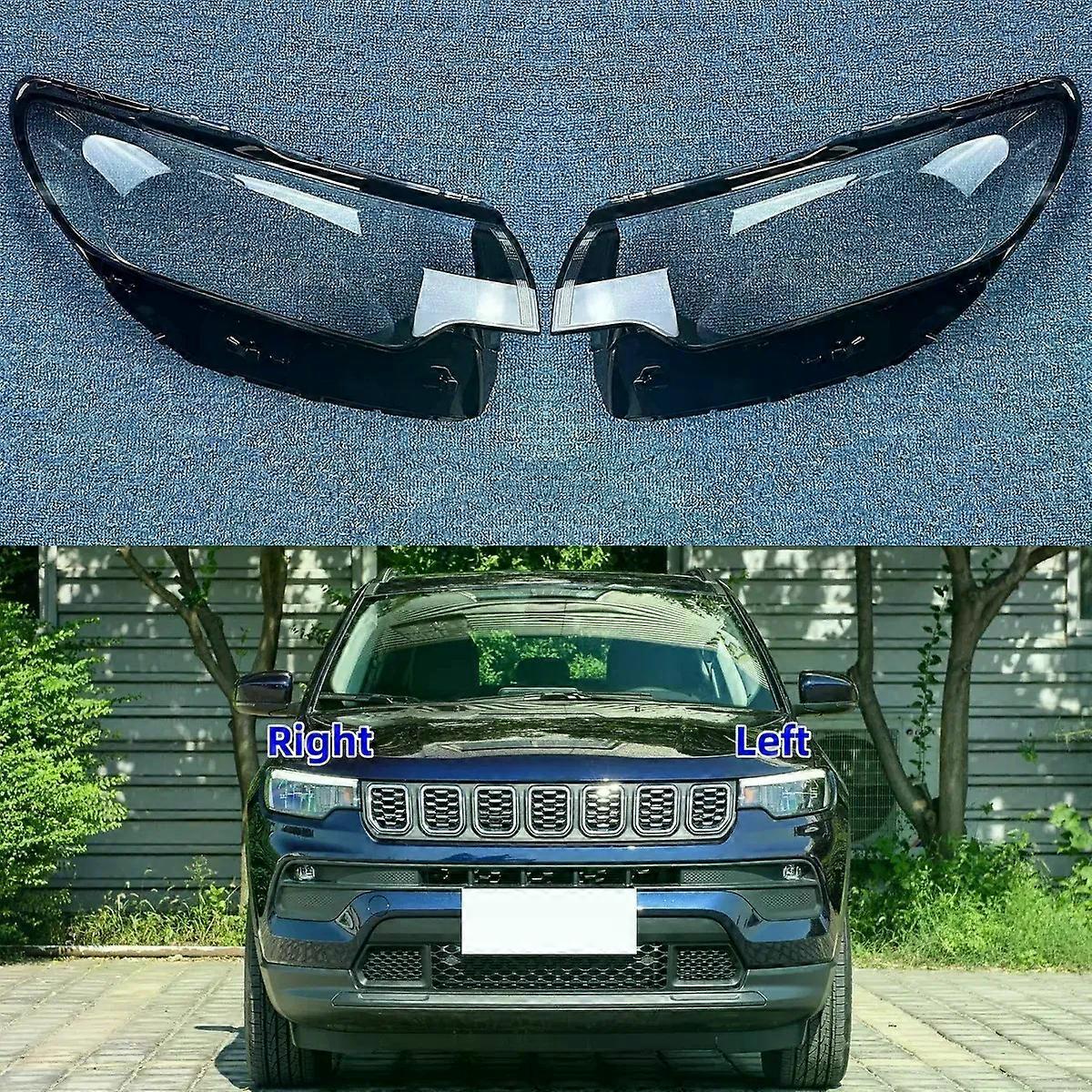 ExquisiteFor Jeep Compass 2021 2022 2023 Auto Accessory Headlight Glass Replace The Original Lampshade