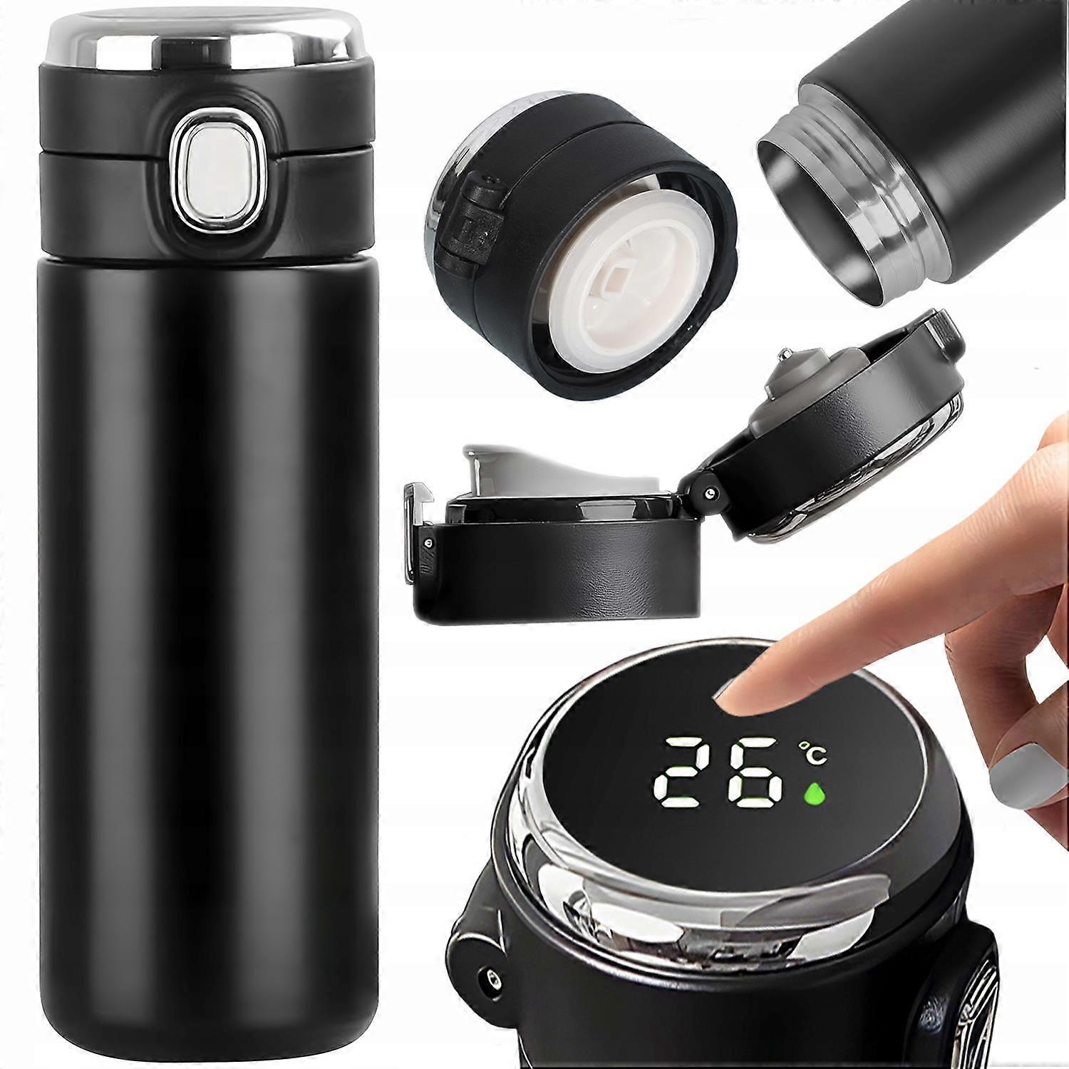 Thermal Mug, Thermos, Lcd Display For Coffee, Tea, 420 Ml