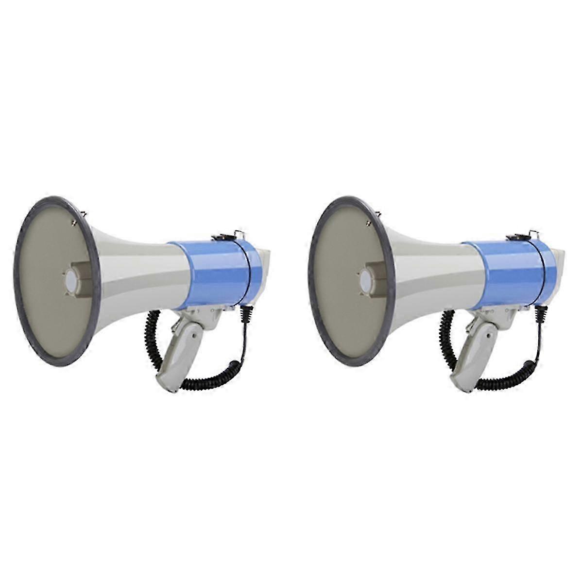 2X Outdoor Handheld Speaker Booth 50W High Power Recordable Loudspeaker Tweeter