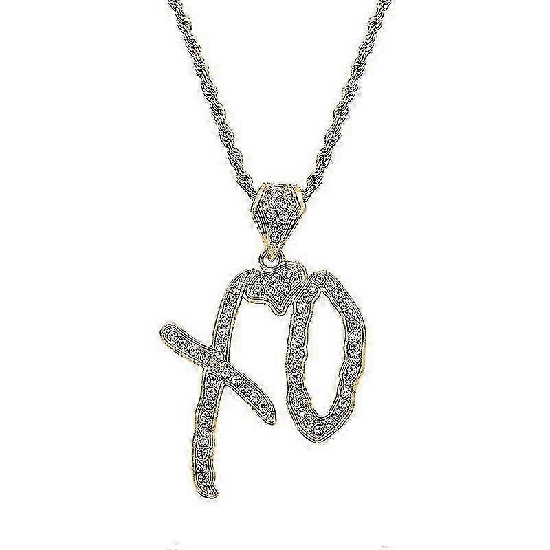 Exquisite Fashion Hip Hop Rock Ice Out Letter Xo Cubic Zirconia