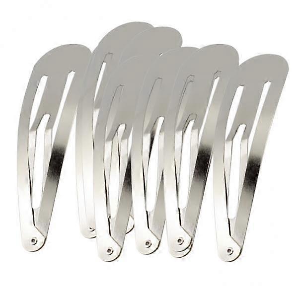 2x 10 buc Sliver Metal Agrafe de păr Agrafe de păr Snap Barrette Water Drop Design