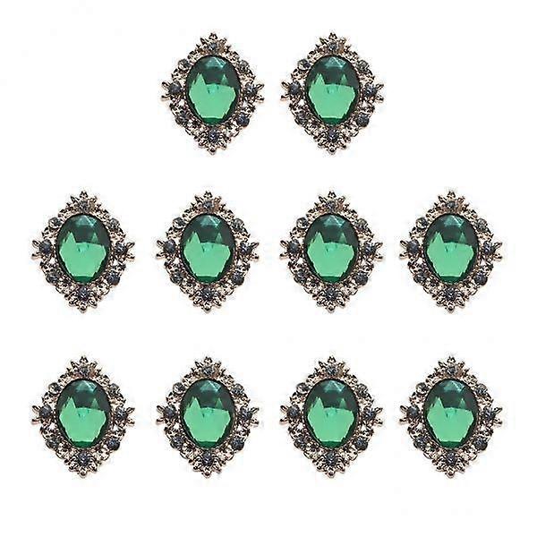 12x 10 Pieces Sparkling Diamante Rhinestone Flatback Button Embellishments
