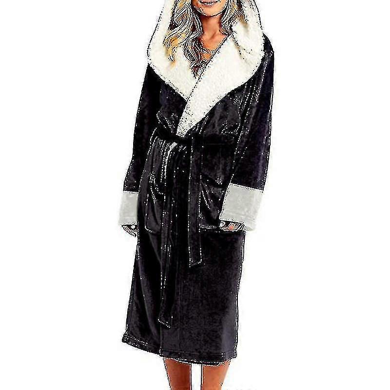 シェルパフリースバスローブウィメンズソフトドレッシングガウンフード付きふわふわタウリングバスRobe_y Szn