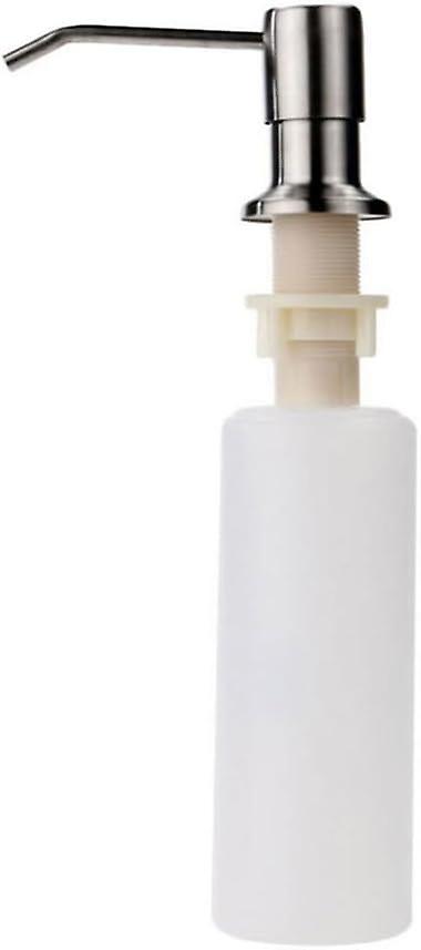 Sink Soap Dispenser, Stainless Steel Soap Pump for Kitchen Sink, Stainless Steel Top Refill, Built-in Sink Soap Dispenser