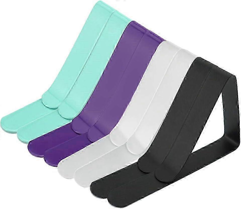 Lot de 8 pinces à nappe réglables en acier inoxydable, pinces de table multicolores