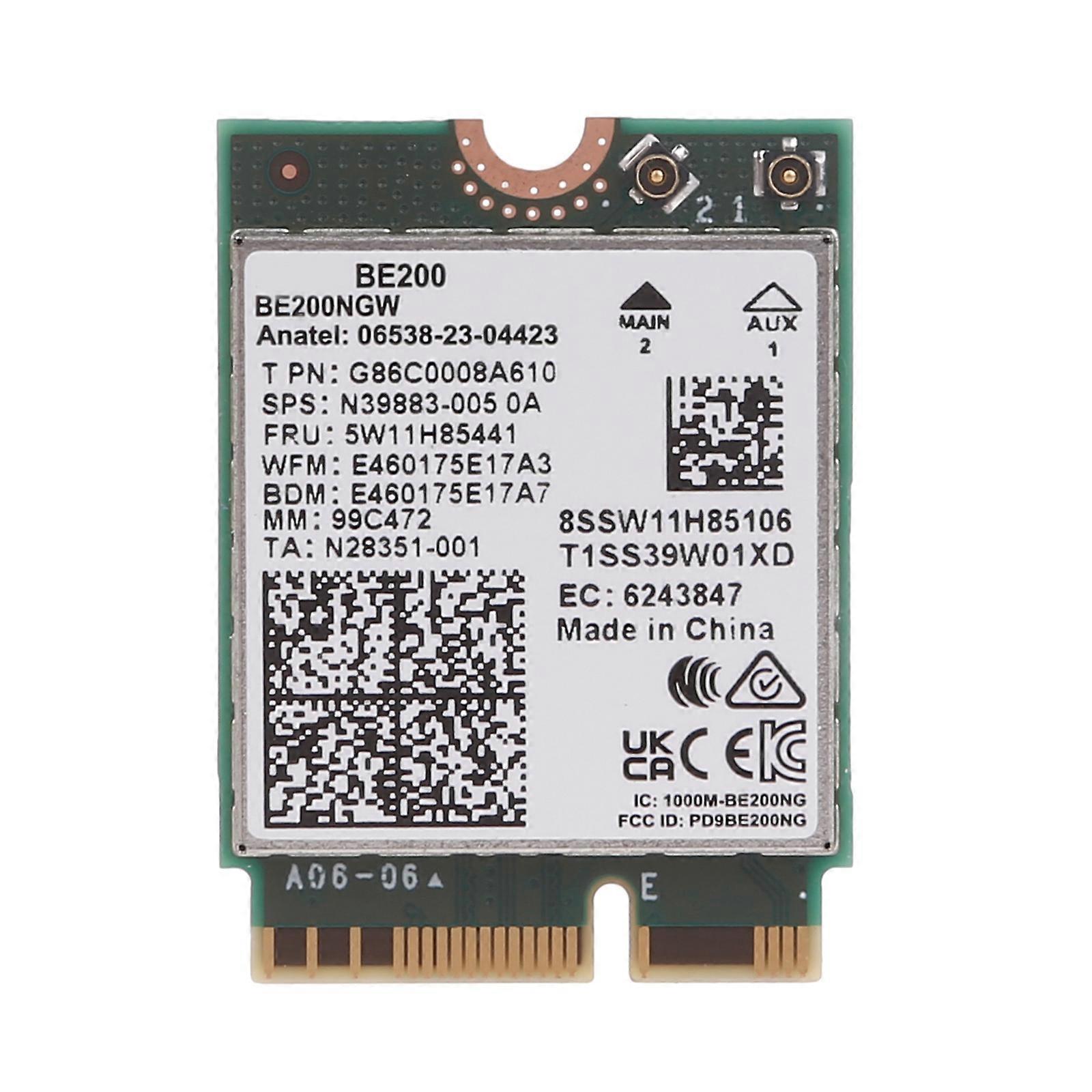 BE200NGW 2.4G/5G/6GHz 8774Mbps WiFi 7 5.8Gbps M.2 NGFF Wireless Wifi Card WiFi7 BE200 TriBand Networking M.2