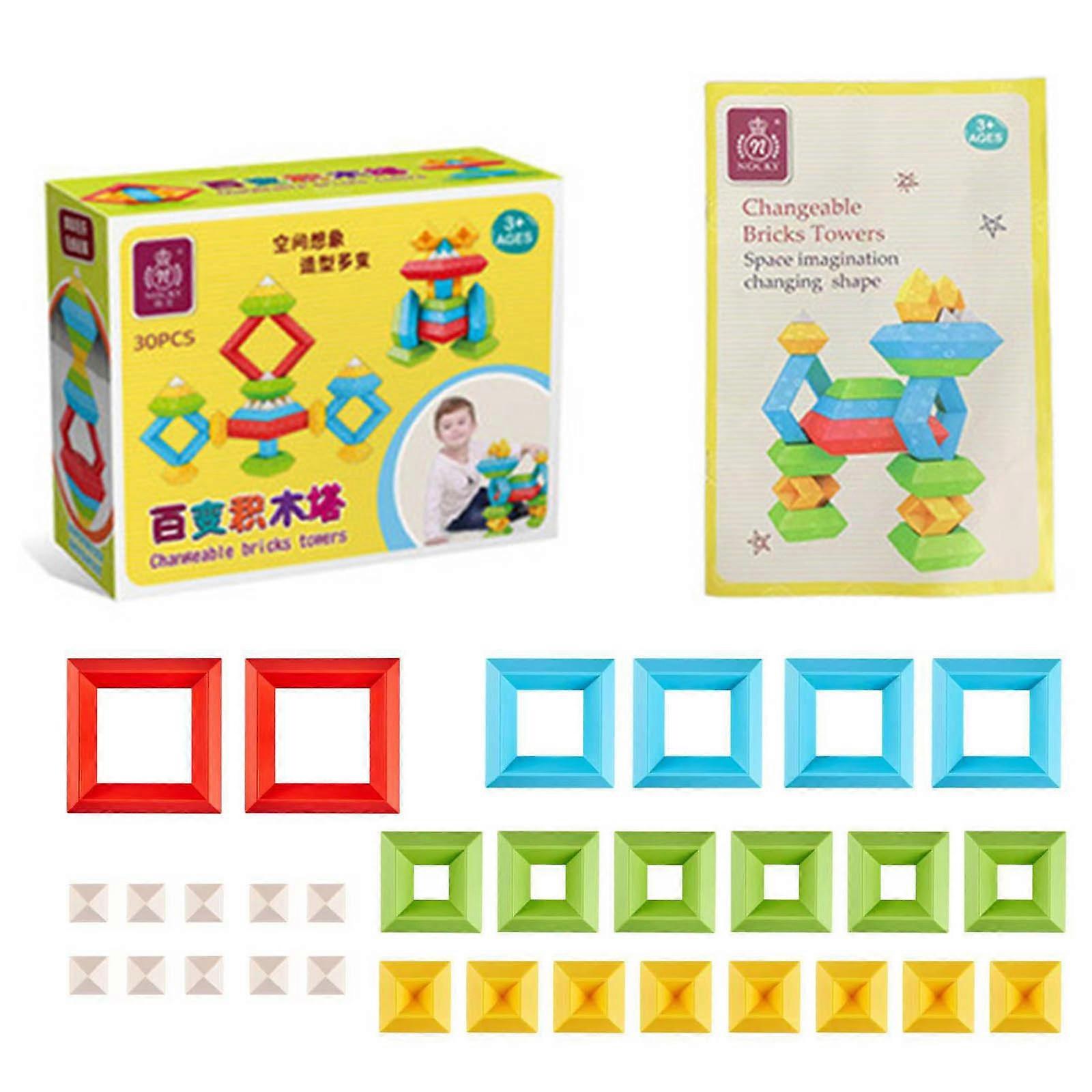 Children’s Building Block Tower Toy Stacking 3D Puzzle Toy for Kindergarten Activity Center Baby Balancing Training Set