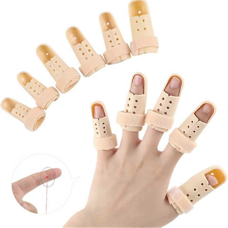 6 Finger Splint Holders, Finger Fixators, Joint Protection, Arthritis, Basketball, Finger Posture Correction Device, Finger Support, Natural