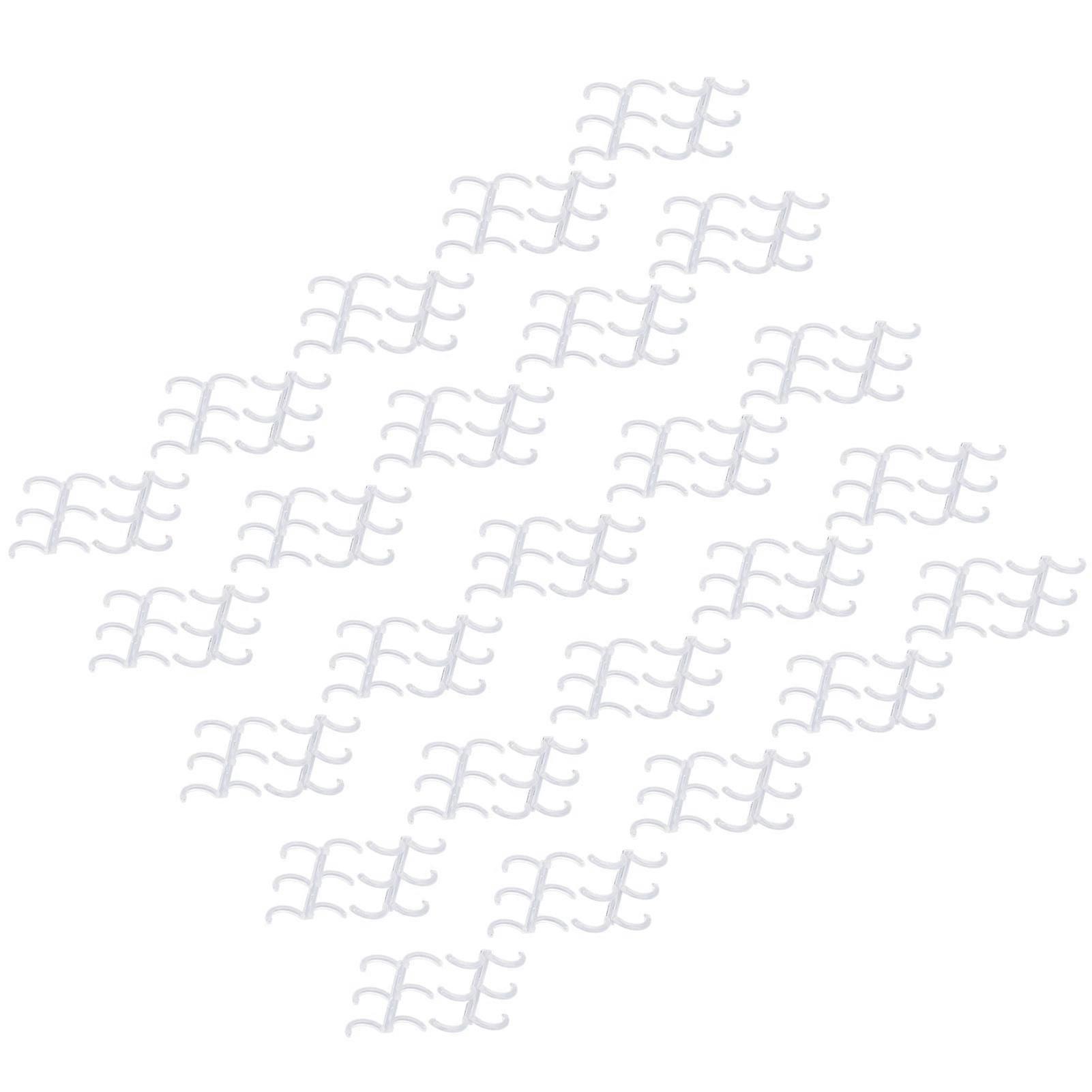 50PCS Comb Binding Spine 16mmx3 Rings PP Multifunctional Book Binder Spine for Reports Transparent 