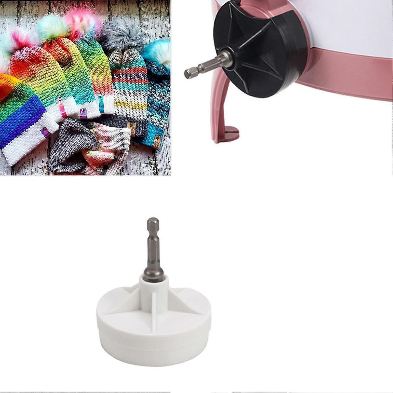 Knitting Machine Adapter Quick Knit Replaceable Crochet Machine Adapter with Hex Bit DIY Needle Crochet Drill Power Attachment White 