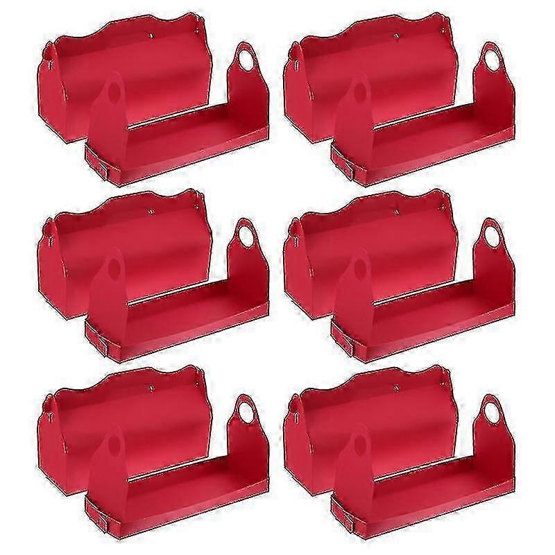 27.5X15.5x10.5cm Red Wrapping Paper 6pcs Portable Cake Packing Boxes Dessert Storage Box Cake Contai