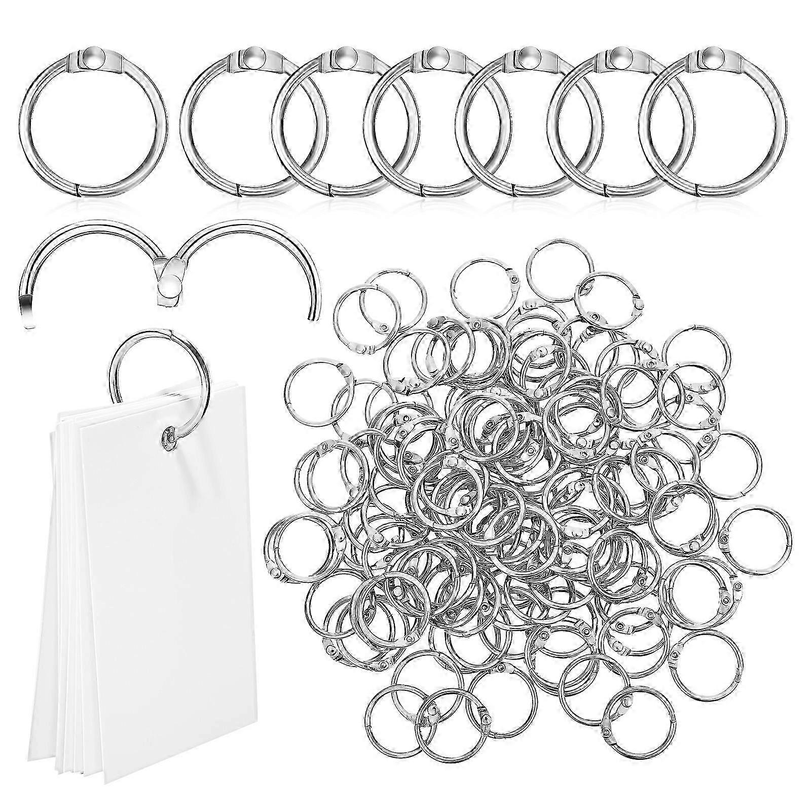 120 Pack Durable Metal Rings for Organizing Books, Cards, and Notes
