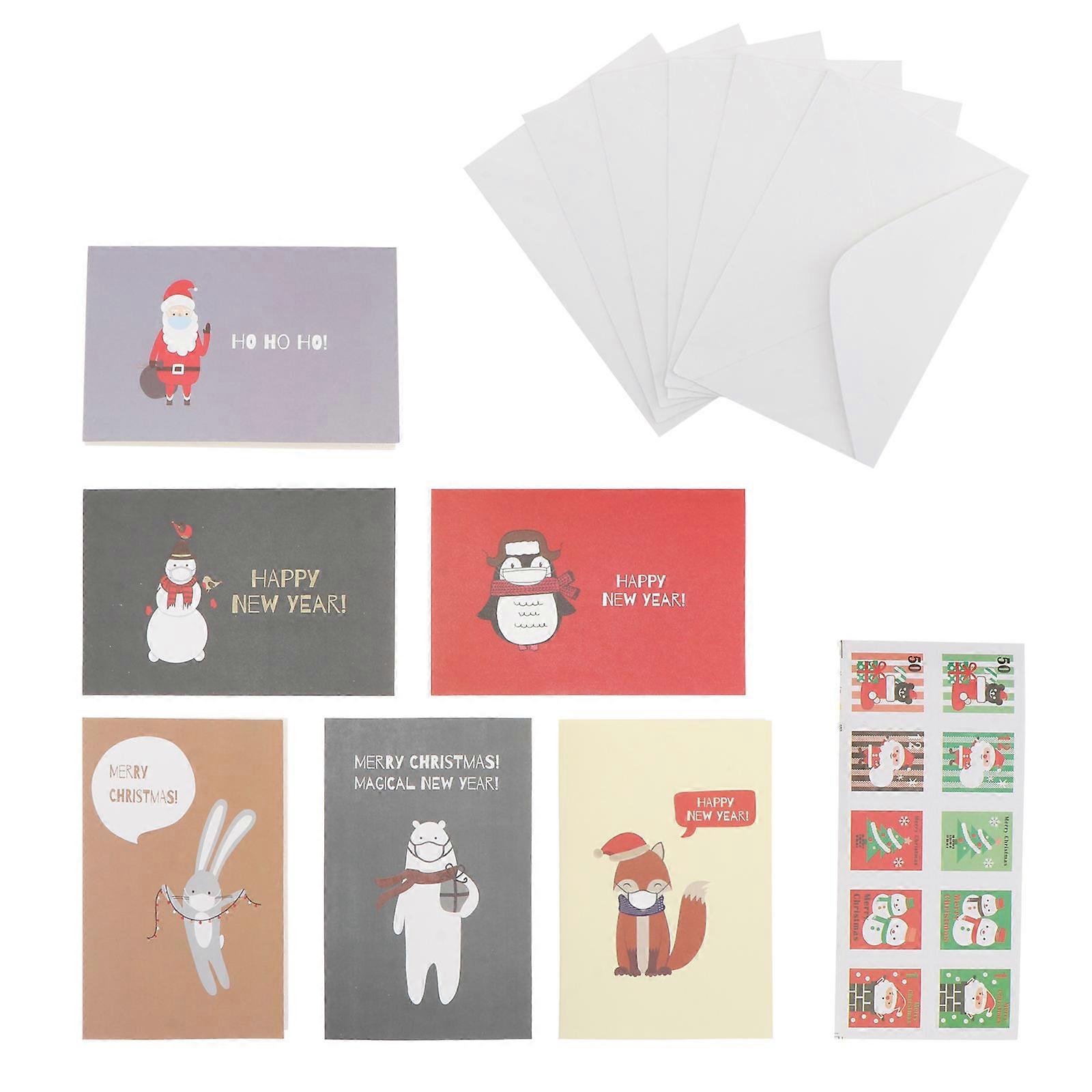 Vœux de Noël avec enveloppes Noël célébration cadeau Bénédiction 2Sets