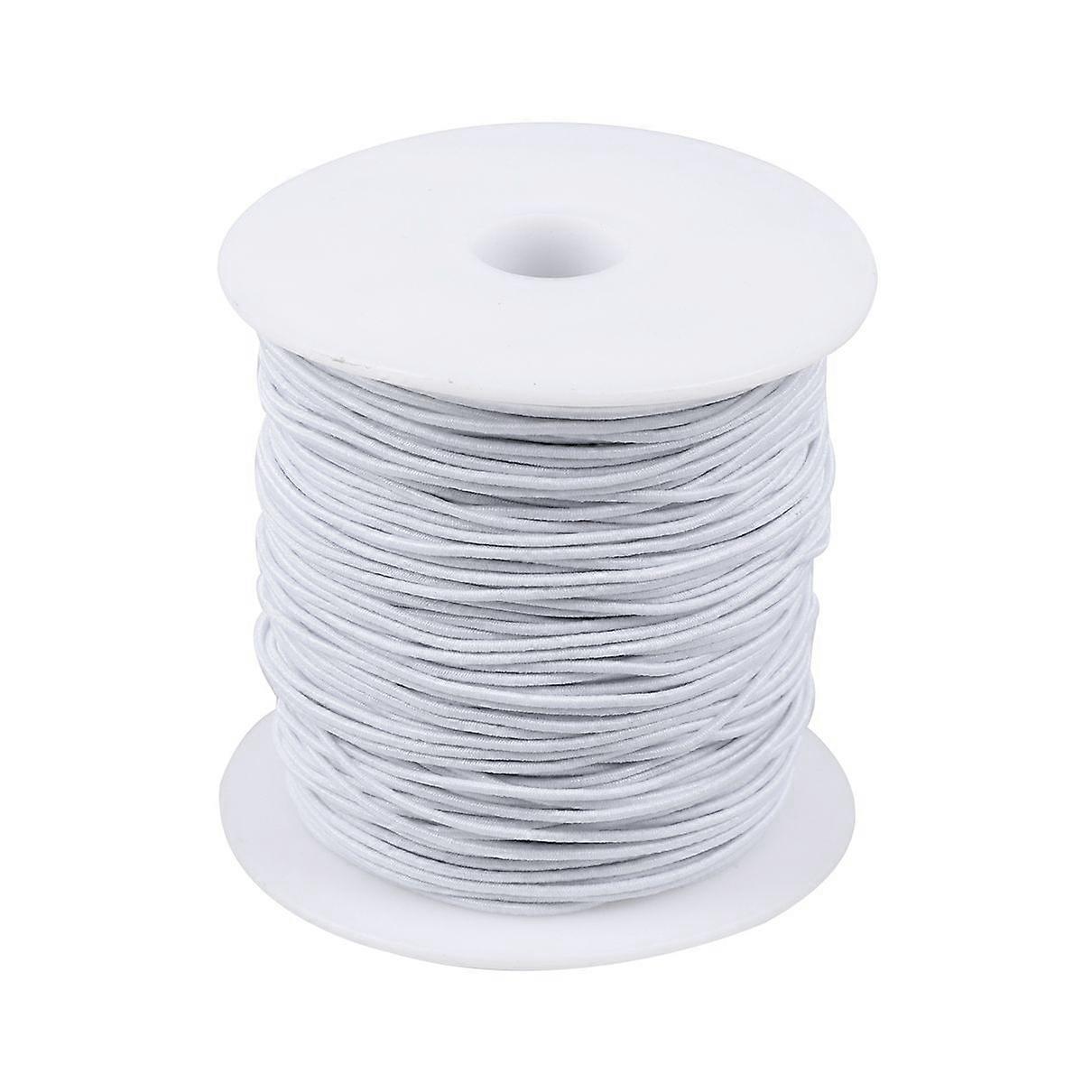 100M in 1 Roll White Elastic String DIY Jewelry Accessories Manmade Strands Wear-resistand Beads String for DIY Jewelry