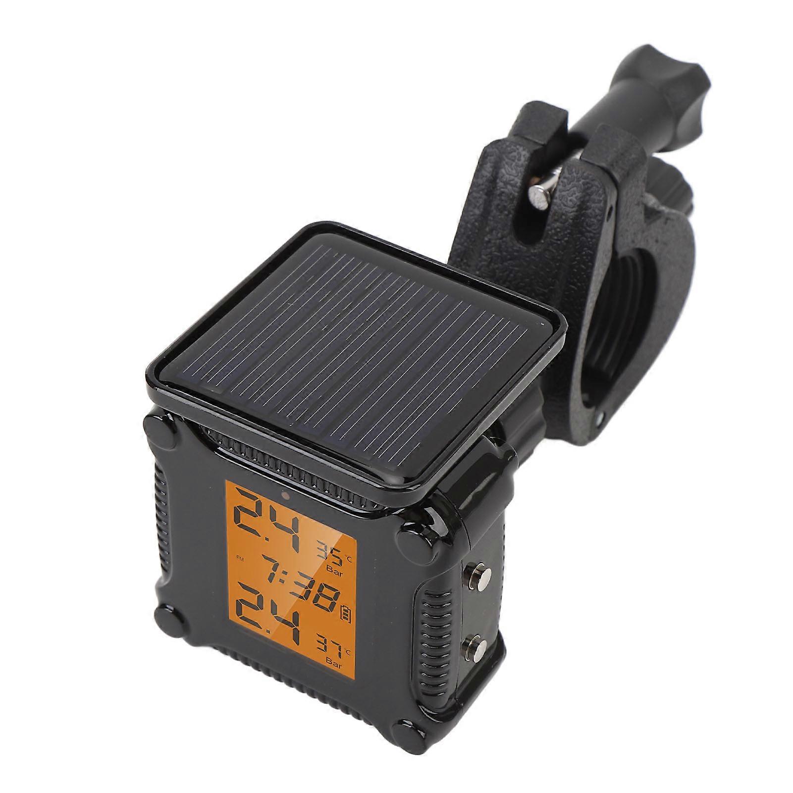 Motorcycle TPMS with 2 External Sensor LCD Display Tire Pressure Monitoring System for 2 Wheeled Motor Vehicles 