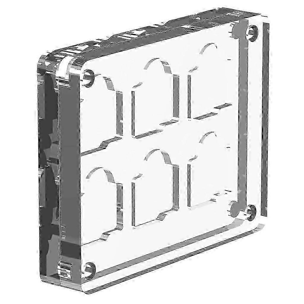 AJCX06TF TF Card Transparent Magnetic Storage Box 6 Slots Memory Cards Organizer Acrylic Case