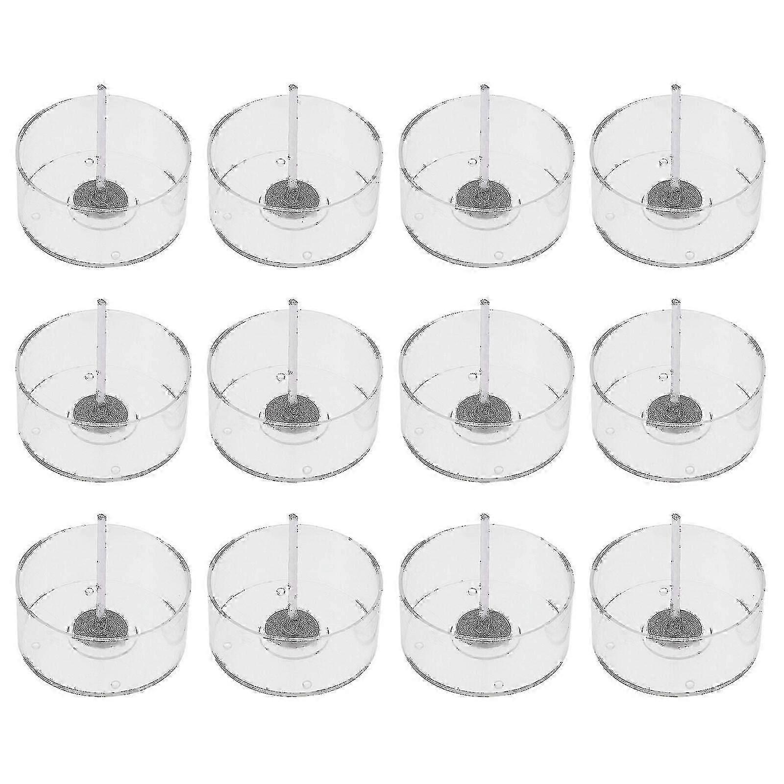 100 Pcs Round Silicone Molds Candle Making Wick Emtpy Tealight Cups Tea Light Tins