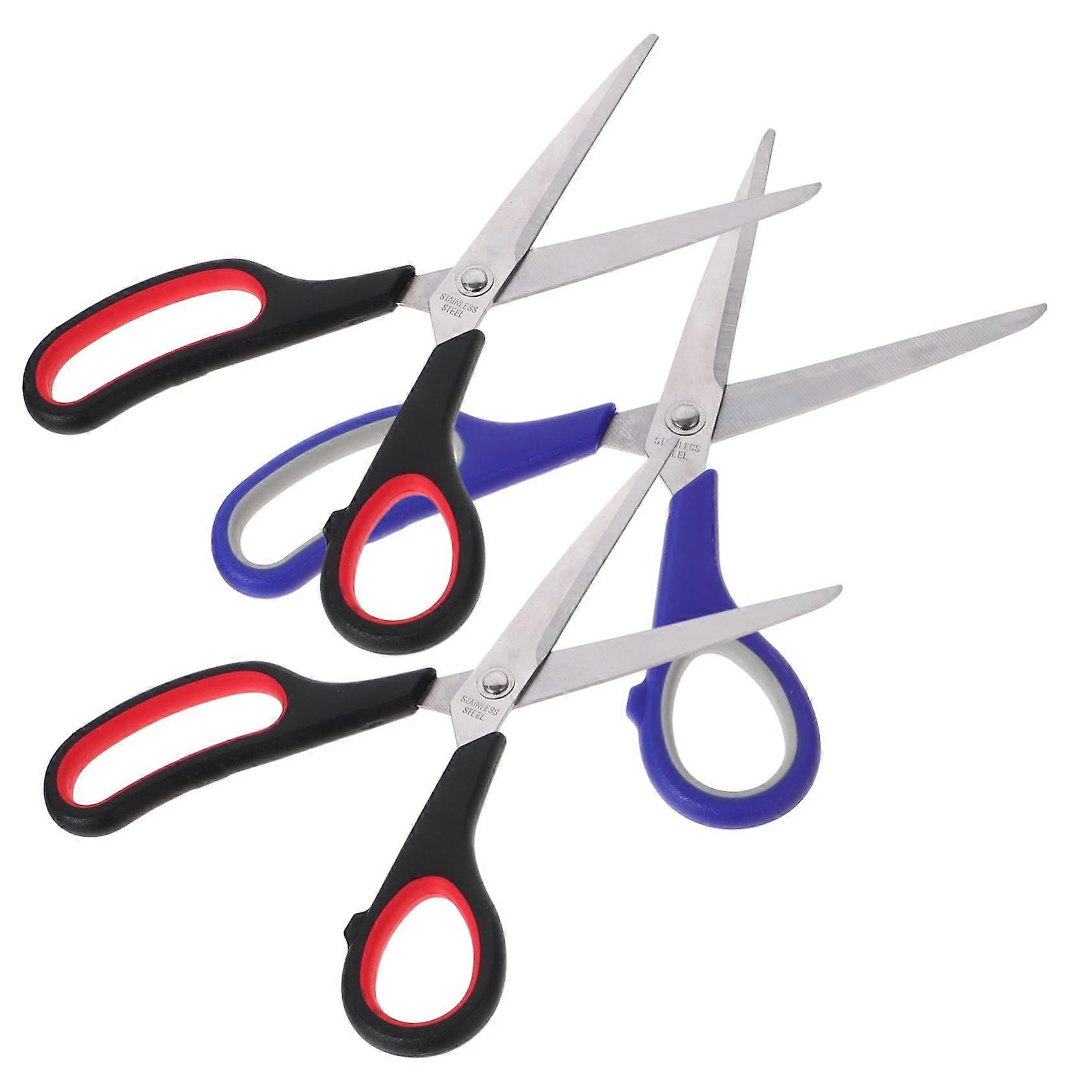 3 Piece Stainless Steel Household Scissors Set - Paper Scissors, Craft Scissors, Multi-Purpose Thread Cutters