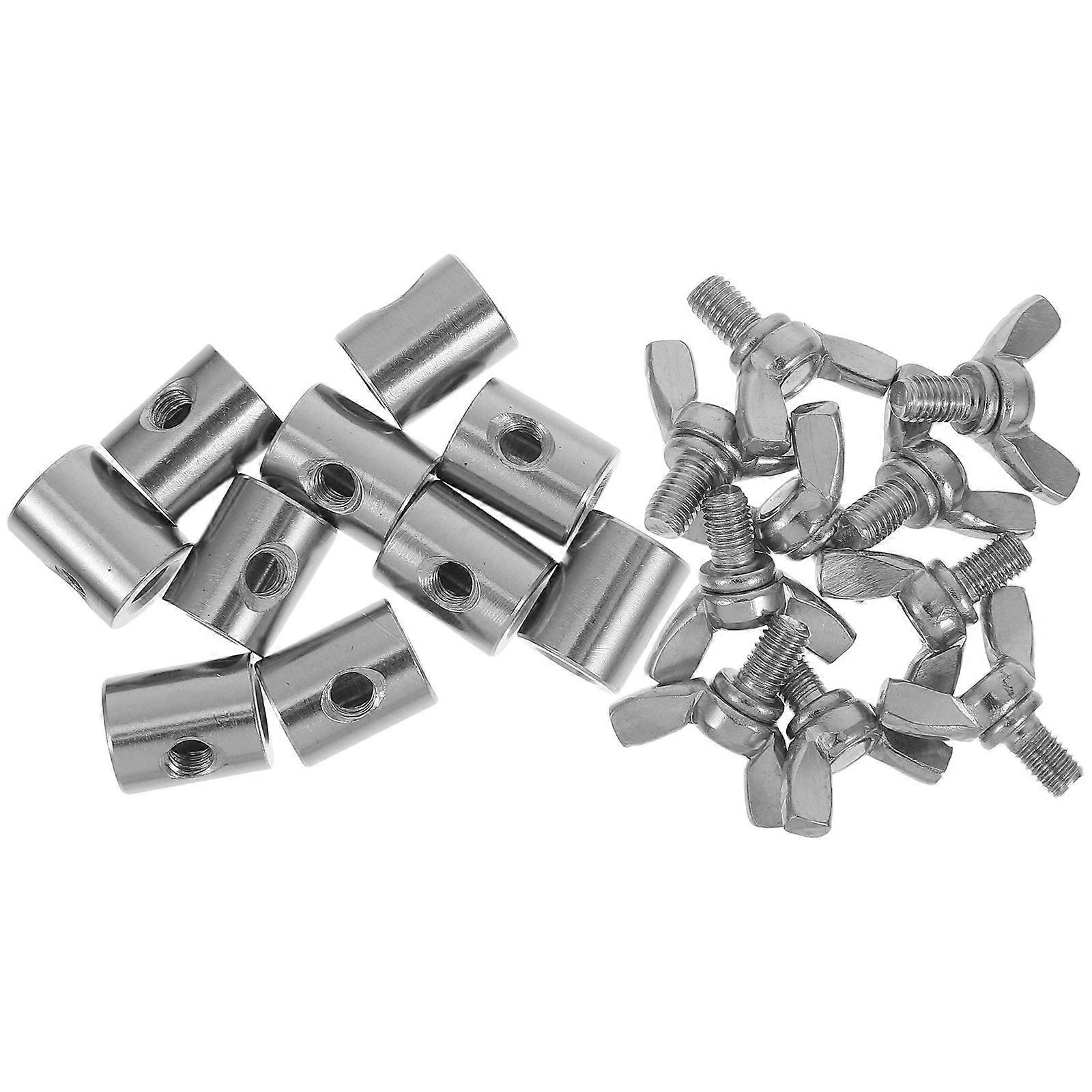 Stainless Nuts Screw Easy Installation Column Railing Buckle 10Pcs Indoor And Outdoor Use
