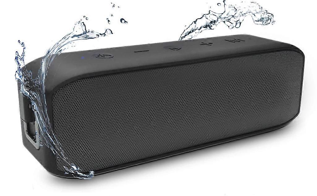 Bluetooth Portable Speaker IPX7 Waterproof, 20W Wireless Speaker Loud Stereo Sound, Black
