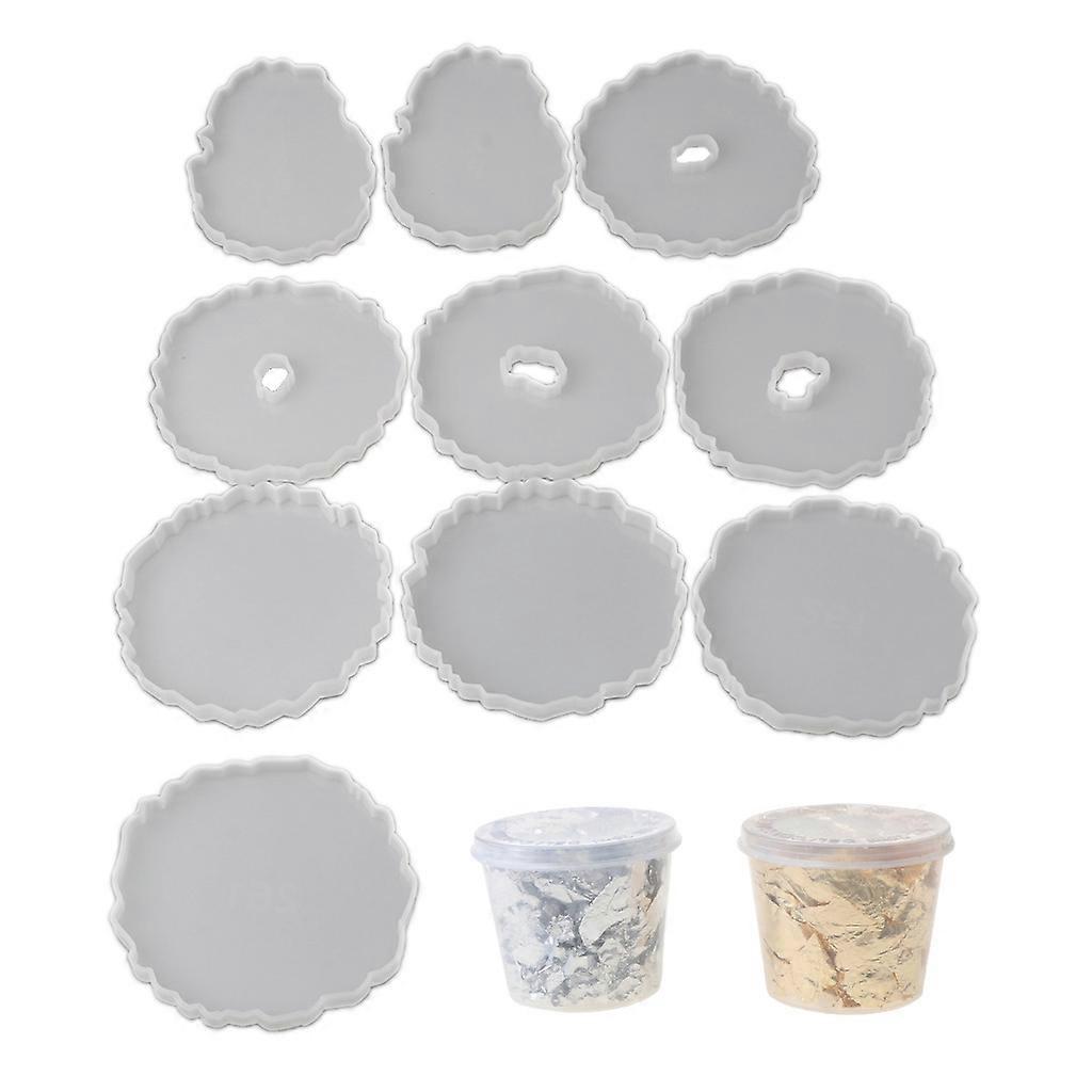 Reusable Epoxy Resin Molds Silicone Irregular Round Small Teas Cup Coaster Molds DIY Resin Art Tool for DIY Custom Coasters