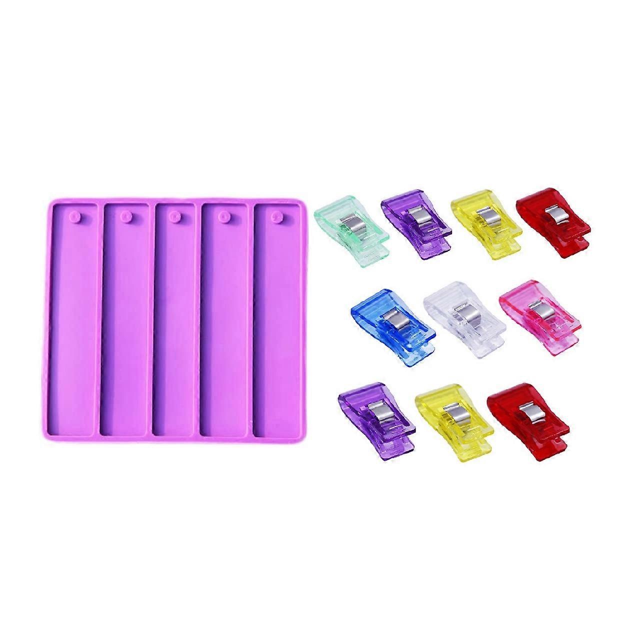 Credit Card Puller Silicone Resin Mold, 10 Assorted Color Acrylic