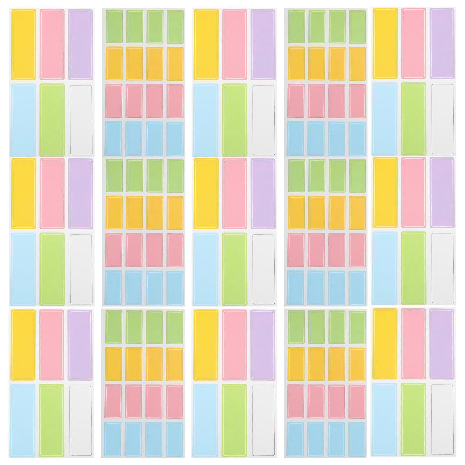 40 Sheets Assorted Color Paper Label Stickers for Home Use and 7 x 5 inches