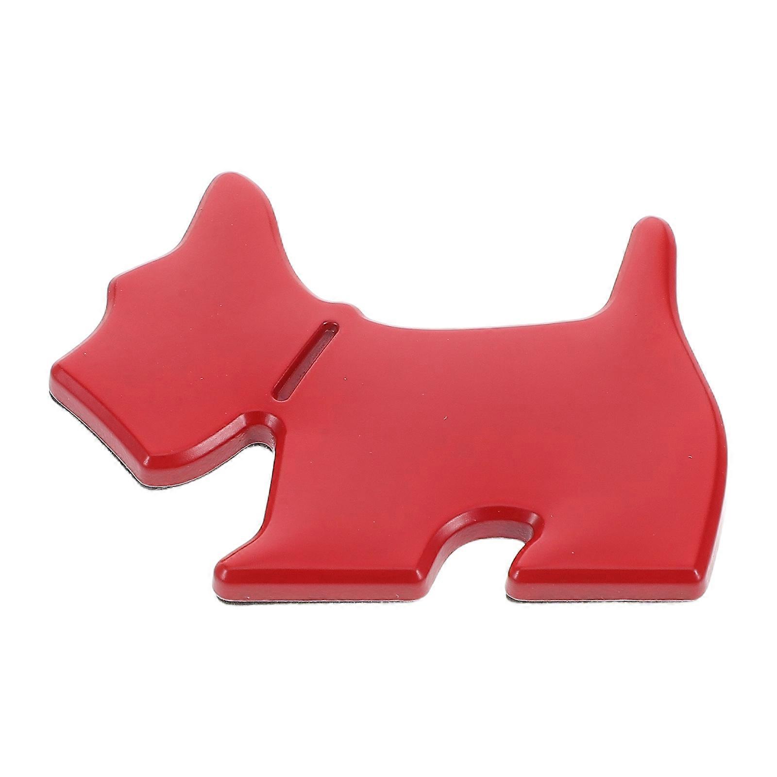 Creative Dog Paw Car Stickers Cartoon Dog Shape Metal Sticker Durable Waterproof Unique Auto Accessory For All Vehicle Models Red 1Pack