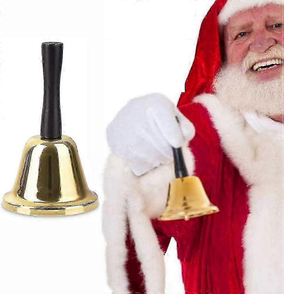 Guldmetallhandklocka för juldekor