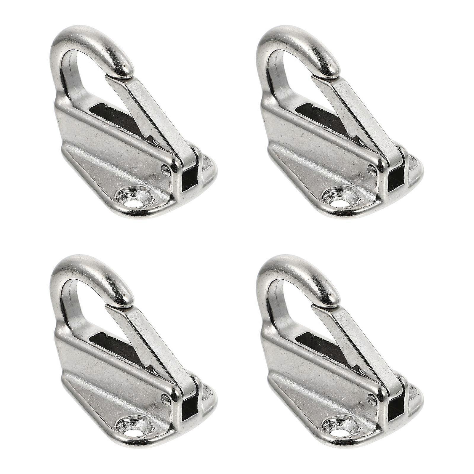 Stainless Steel Marine Hooks for Boat Dirt Boards Set of 4 Silver Color