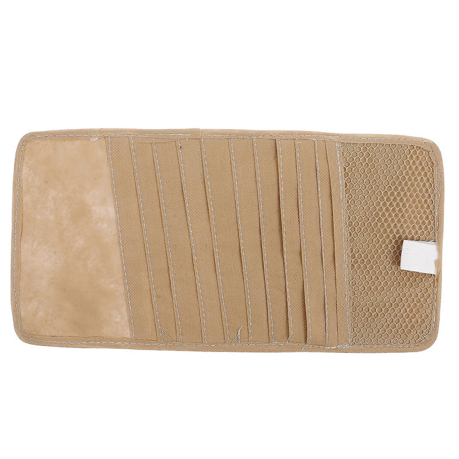 Car Visor Storage Organizer Rectangular Shape Multifunctional Design For Car Owners Driving 30.00X15.00X0.50CM Cloth 1Pack