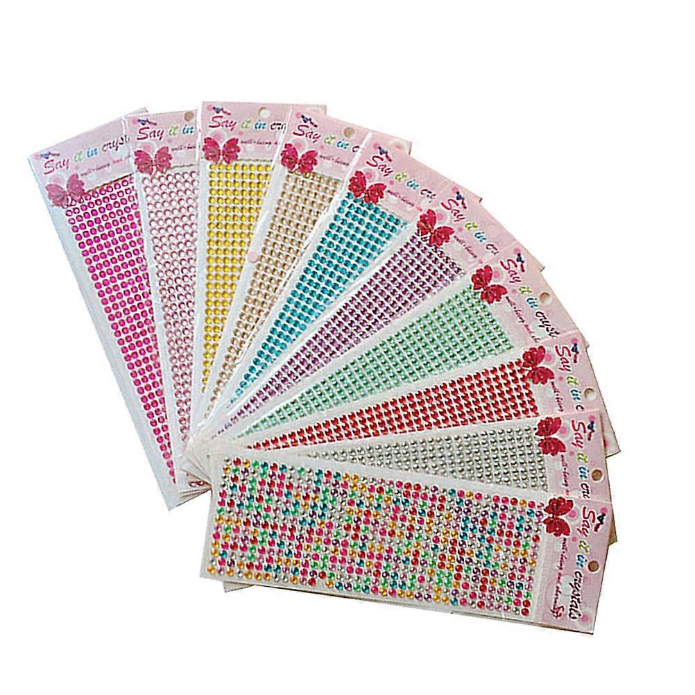 Crafting Pearls Half Round Artificial Pearl Sticker For Parties Assorted Color 6mm In Diameter Acrylic 5Pcs