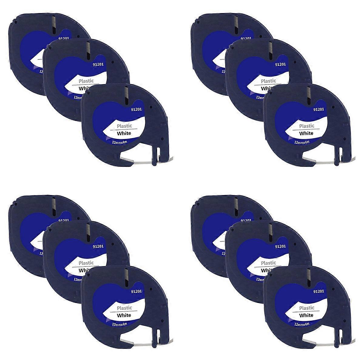 3Pcs for Black on White Plastic Label Tape Label Maker