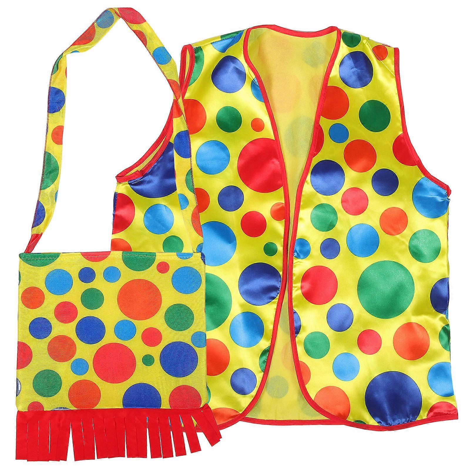 Halloween Clown Accessories for Cosplay Event Multi-Colored 60x60cm Classical Costume 1Set