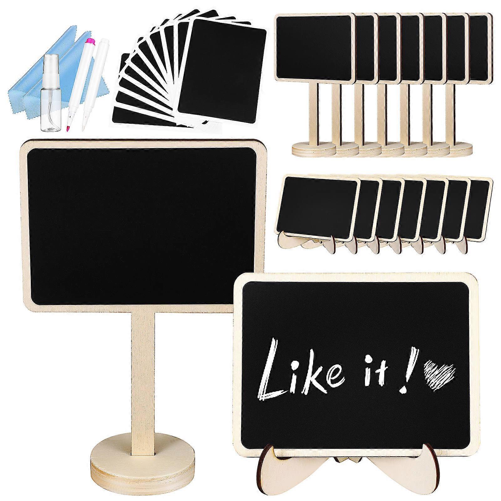 Mini Chalkboard Signs with Stands for Food Display, Party Buffets, and Events – Versatile Small Chalk Boards for Table Decoration