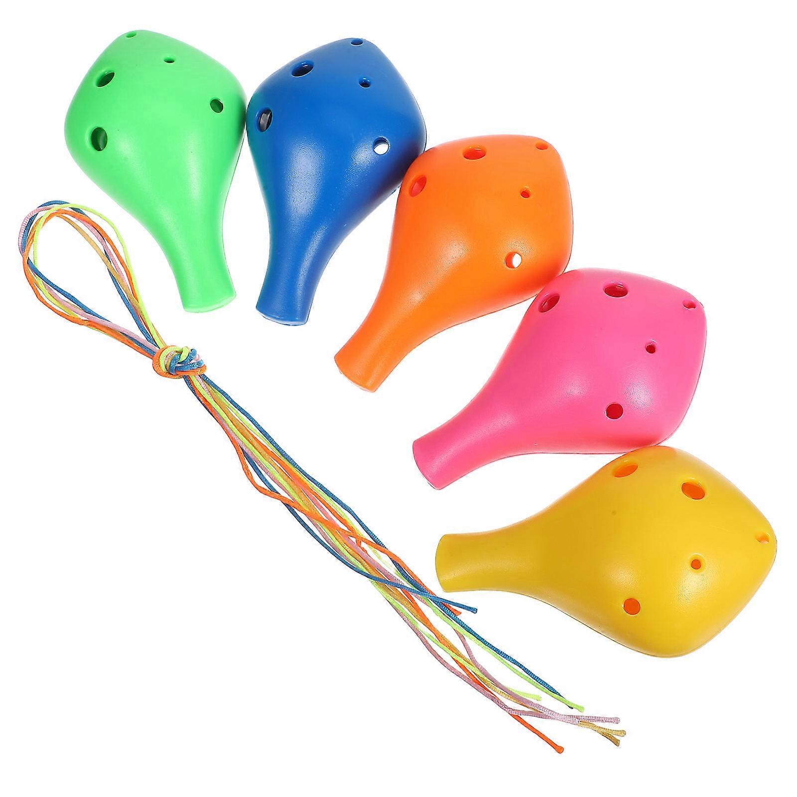 5 Pcs Creative ABS Ocarina Flute Set for Beginners and Students